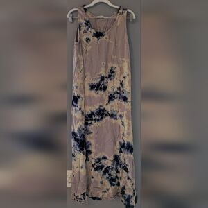 Soft Surroundings Artistic Dress in Purple And Navy M